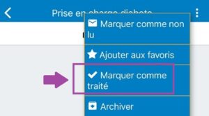 bouton marquer comme traité